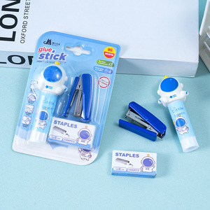 Miax Glue Stick Stapler Set 1000Pcs Mini Astronaut Design Student Office Stationery - Product Image 1