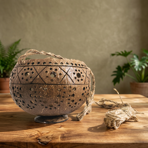 Portavelas y Porta velas de Coco Ecológico de Última Tendencia 2026 con Logotipo Grabado a Láser para Decoración del Hogar Hecho en Vietnam - Product Image 1