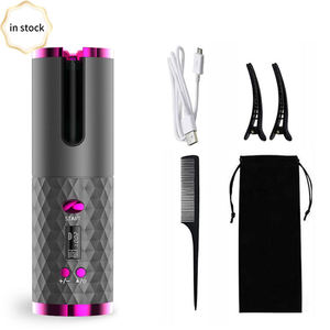 Mesky 360 Degree Two Way Rotating <b>cd</b> Cordless Auto Rotating Waver Electric Heat Roller Large Grip Clips Hair Curler with Ptc - Product Image 2
