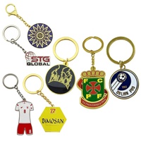Wholesale Customized Metal Soft Enamel Epoxy Sports Football Club Electronic Key Finder Paper Card Business Key Ring Cartoon