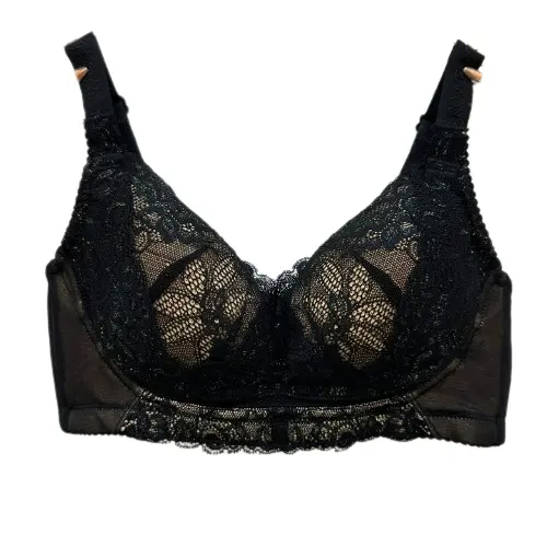 Venta al por mayor Sujetador de talla grande 80F 85C 85D 85F 95E Sujetador negro cómodo para mujer