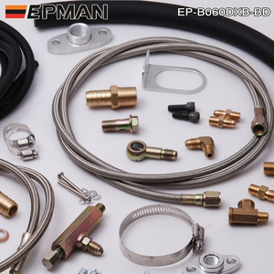 Kit complet de conduites d'alimentation et de retour d'huile pour turbos EPMAN Universal T3 T4 T70 T04S, kit de <span class=keywords><strong>vidange</strong></span> d'admission, modification de turbocompresseur EP-B060DXB-BD - Product Image 3