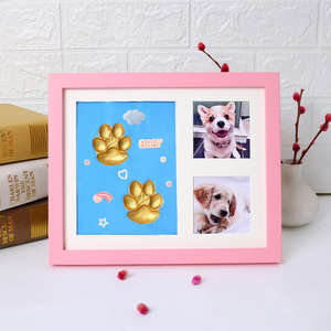 Cornice Fotografica in Legno Quadrata con Impronte di Zampe di Animali Domestici, Decorazione per la Casa alla Moda, Marca AZY - Product Image 4