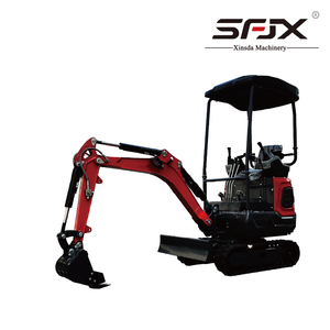 Miniexcavadora SFJX Roja, Maquinaria de Construcción Hidráulica - Product Image 3