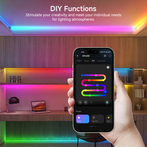 Control remoto inalámbrico Rf Ws2811 Ws2812B DC 5-24V RGB Controlador <span class=keywords><strong>Led</strong></span> Spi Pwm App2.4G Rgbic Music Diy Efecto dinámico Tira de luz - Product Image 3