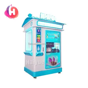 Venta caliente Máquina expendedora automática de helados de metal Proveedor de hielo suave inteligente para centros comerciales Idioma inglés