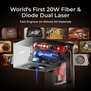 เครื่องแกะสลักและตัด Xtoll Laser ultra Fiber & Diode แบบคู่ความเร็วสูงพิเศษสำหรับโลหะและไม้ พร้อมกล้องแกะสลัก 3 มิติ - Product Image 2