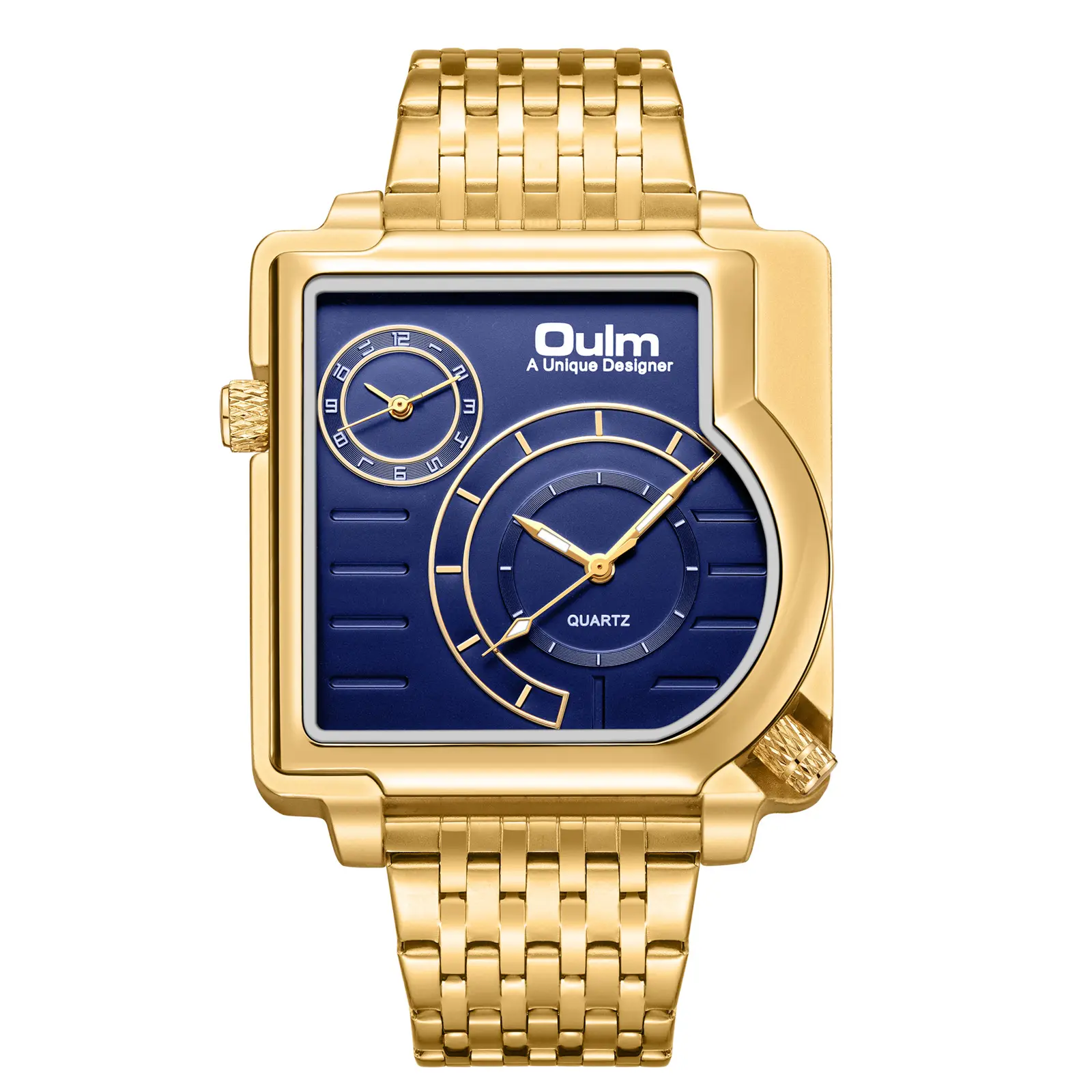 2024 Luxus Große Uhr quartzuhr Edelstahlrückseite Herrenuhr beste Qualität Golduhr OEM/ODM O5122