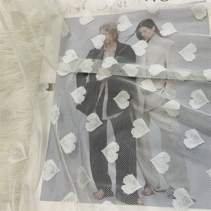 Tissu en maille coton-nylon <span class=keywords><strong>pas</strong></span> <span class=keywords><strong>cher</strong></span>, dentelle jacquard. Robe en dentelle à motif teint, élastique, à séchage rapide, respirante et anti-transpiration, pour costumes de scène - Product Image 2
