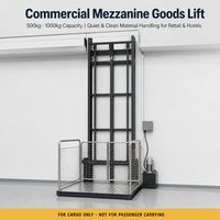 Lift Barang Modular Rel Tunggal 500kg 1000kg Elevator Barang Hidrolik Pra-Rakit untuk Pemasangan Cepat