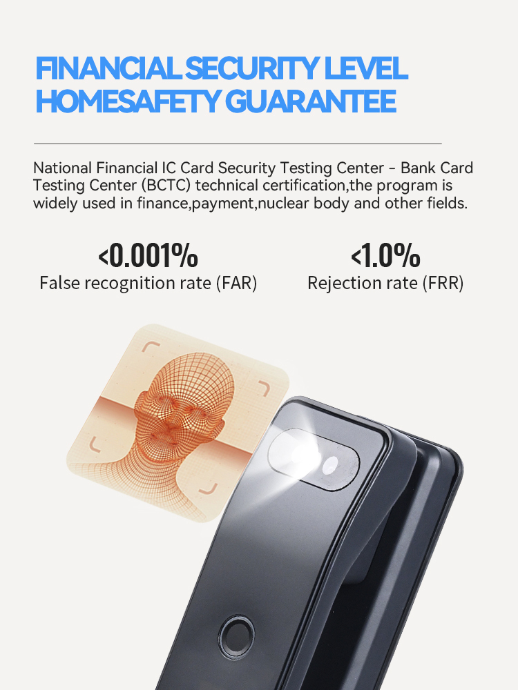 Creative Smart Door Lock Fingerprint Cat Eye Remote Video Digital Door Lock Card Unlock 3d Face Tuya Smart Door Lock with Camera · image 6
