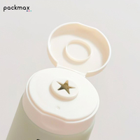 Tapa abatible Star de 200 ml, tubo de PE con superficie mate para envasado de cosméticos, cuidado de la piel y mascarillas faciales, 50 mm de diámetro, logotipo personalizable