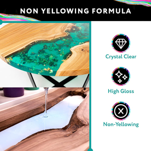 Resina Epossidica di Nuova Formulazione, Trasparente e Cristallina, Resina Artistica Resistente Adatta per Colate e Stampi Artistici Fai-da-Te, Facile da Miscelare con Rapporto 2:1 - Product Image 3