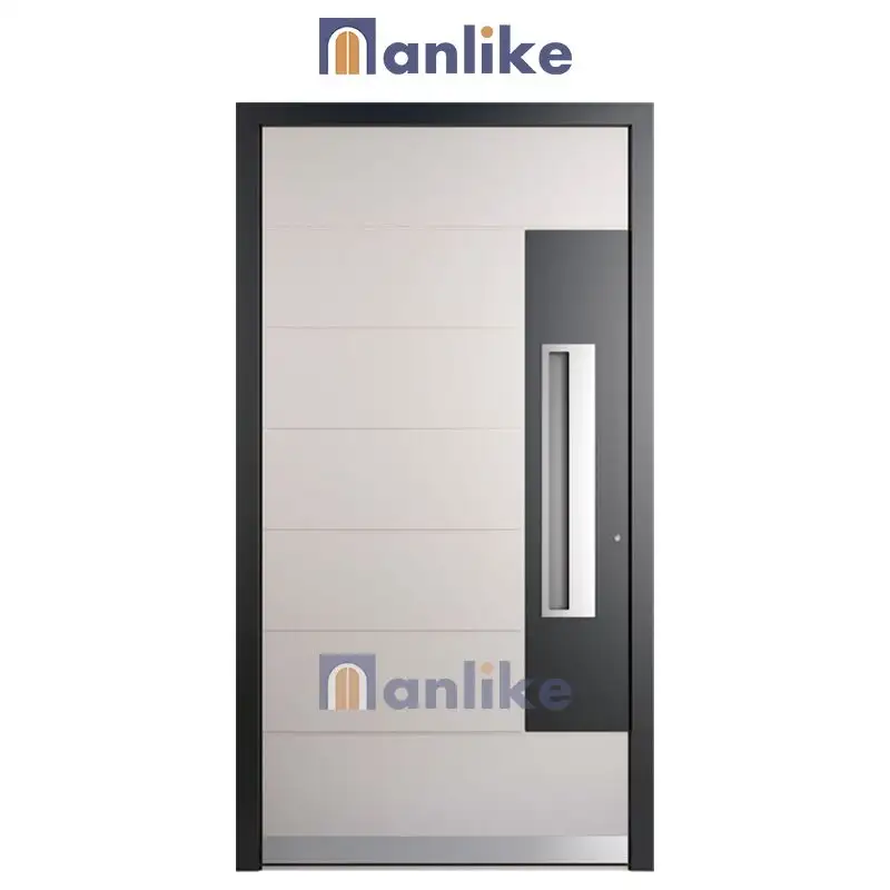 أبواب تركية بسيطة مصفحة للمداخل الرئيسية من الألومنيوم للأماكن الخارجية بتصميم جديد من الشركة المصنعة