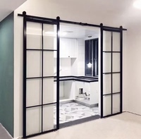 Porte de grange en acier, fabricant sur mesure, fenêtres en acier Corten, style français moderne, cadre fin, rupture de pont thermique 5mm+12A+5mm