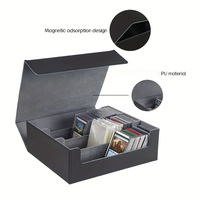 Boîte de rangement portable, durable et écologique pour cartes à collectionner, capacité 1800+, en cuir PU, coins carrés, boîte cadeau, étui Commander