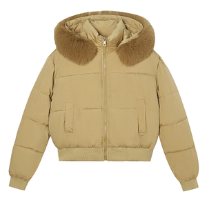 Fille chaude fourrure hiver <span class=keywords><strong>veste</strong></span> courte femmes grande taille hiver à capuche manteau femmes Style chaud <span class=keywords><strong>veste</strong></span> femmes manteau dames - Product Image 5