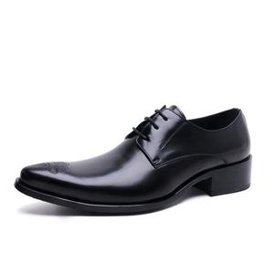 Chaussures Oxford en cuir de vachette durable à bout pointu, imperméables, avec semelle antidérapante et soutien de la voûte plantaire - Chaussures de ville pour hommes - Product Image 4