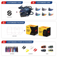 Casques de moto intelligents haut de gamme, couvrant tout le visage, accessoires de moto, casque pour hommes, classique