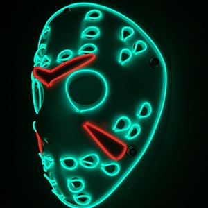 Décoration <span class=keywords><strong>de</strong></span> noël Vendredi 13th <span class=keywords><strong>jason</strong></span> voorhees <span class=keywords><strong>masque</strong></span> DJ allument partie rougeoyante el fil <span class=keywords><strong>masque</strong></span> - Product Image 4