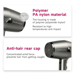 Sèche-cheveux professionnel FirePhoenix F1 MAX PRO, moteur 23000 tr/min, fonctionnement silencieux, qualité salon - Product Image 6