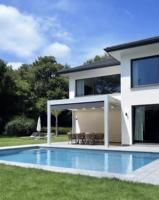 Pergola automatique pour piscine, terrasse, jardin, espace extérieur, toit à lamelles en aluminium, imperméable, motorisée, pavillon électrique