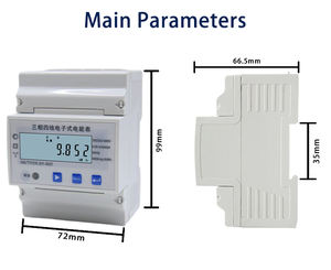 TuYa <span class=keywords><strong>WiFi</strong></span> Smart Energy Meter trifase a 3 fili e 4 fili telecomando con controllo tramite App Mobile - Product Image 4