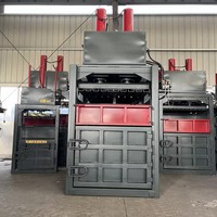 Vente en gros de presse à balles hydraulique verticale presse à eau en plastique presse à balles machine à balles en plastique 300kg bouteilles PET déchets