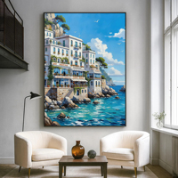 Peintures de paysages réalistes peintes à la main, œuvres d'art abstraites à l'huile, décoration intérieure, grande toile murale, cadeau de pendaison de crémaillère