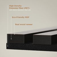 Panneaux insonorisants 3D décoration murale panneau akustik holz panneaux muraux acoustiques en bois pour studio cinéma