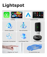 Adaptador Inalámbrico 2 en 1 para CarPlay y Android Auto, Convierte el Adaptador USB CarPlay Inalámbrico en un Dongle