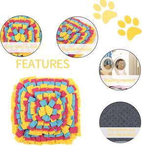 Tapis de renifflement carré pour chiens, favorise la recherche naturelle de nourriture, tapis interactif pour animaux de compagnie, tapis de renifflement pour chiens - Product Image 6