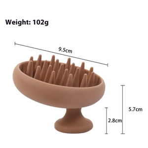 Cepillo de Silicona Suave para Champú con Logotipo Personalizado, Masajeador de Cuero Cabelludo con Materiales Ecológicos y Seguros para Regalos Promocionales y Uso Doméstico - Product Image 4