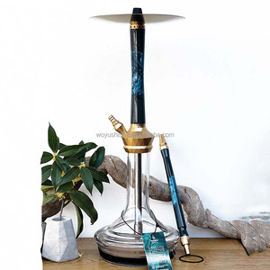 Aureate Atmosphérique En Aluminium Verre Résine Narguilé Shisha Pour Fumer Du Tabac Narguile Sheesha <span class=keywords><strong>Chciha</strong></span> Night Club Bar Lounge Party - Product Image 5