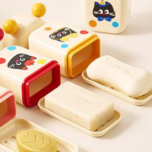 Cute Cartoon Soap Box Portable With Lid Rectangular Pet Material For Travel Home Use - Product Image 4