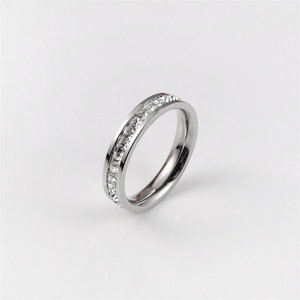 Trendy Popular <b>Ring</b> Stainless Steel Gold Plated Diamond <b>Couple</b> <b>Ring</b> Jewelry - Product Image 6