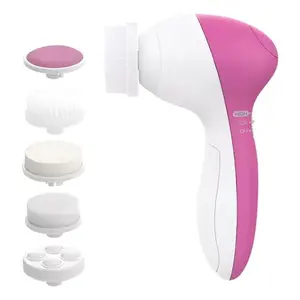 5-In-1 <b>Facial</b> <b>Cleansing</b> <b>Brush</b> With Softening Exfoliation And Massage Function, Battery-Powered, For Gentle Skin Care Routine - Product Image 1