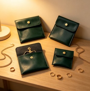 Bolsa de Joyería Ecológica de Lujo con Logotipo Personalizado Impreso y Cierre de Botón para Pendientes, Anillos y Empaque de Regalos - Product Image 6