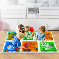 Tapis sensoriel en PVC à motifs d'animaux pour l'intégration sensorielle, soulagement du stress, de l'anxiété, jouets éducatifs pour l'autisme, carrelage liquide pour le sol