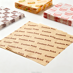 Custom Logo Printed Waterproof PE Coated Disposable Food Grade Greaseproof <b>Paper</b> Sheets for Deep Frying Oil Proof Wholesale - Product Image 1