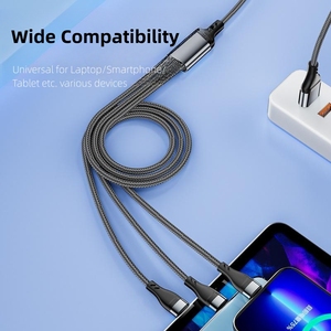 नई उन्नत 6a नायलॉन ब्रेएडेड 100w केबल <span class=keywords><strong>2</strong></span> में <span class=keywords><strong>3</strong></span> फास्ट चार्जिंग डेटा केबल हाई पावर चार्जर <span class=keywords><strong>2</strong></span> में <span class=keywords><strong>3</strong></span> फास्ट चार्जिंग केबल - Product Image 6