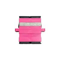 Konektor Fiber Optik Duplex Coupler SM SC-APC Warna Pink untuk Kabel Radio dan Televisi, Kepala Flens TV