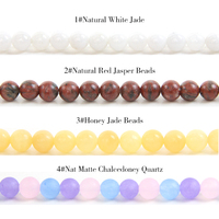 Perles rondes en pierre d'onyx miel naturel 4mm et 8mm perles en vrac combinaison de quartz et de perle pour la fabrication de bijoux