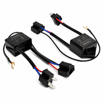 Controlador Decodificador de Conversión LED Skyearth H4 12V 24V, Adaptador de Faros Delanteros, Kit Cancelador de Advertencias de Plástico Negro para Coche Universal