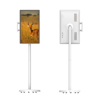 Support TV intelligent avec écran tactile de 24,5 pouces, écran mobile sur roulettes, grande tablette électronique portable, TV Android avec caméra