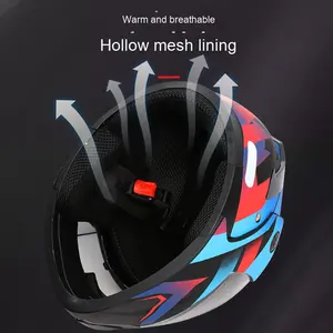 Cascos Modulares con Doble Visera REGY Aprobados por DOT para Hombres y Mujeres, PC ABS, Liberación Rápida, Cuatro Estaciones, Seguridad para Motocicleta - Product Image 4