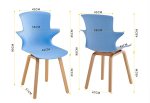 USA DELIVERY PRICE Modern Plastic <b>Stackable</b> <b>Dining</b> <b>Chair</b> Wing Design Backrest Bentwood Legs 3-Year Warranty Commercial Use Hotel - Product Image 2