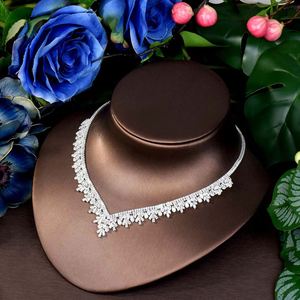 Femmes élégantes Bijoux de mariage africain CZ cristal feuille goutte collier de mariée Bracelet et boucles d'oreilles ensembles de Bijoux Bijoux S-347 - Product Image 5