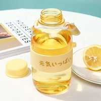Bouteille d'eau réutilisable en PC de 550 ml, écologique, créative, motif dessin animé, pour enfants, à boire directement, pour sports de plein air, voyage, compatible eau bouillante