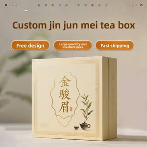 Caja de Regalo Plegable Jin Junmei, Empaque de Té de Alta Gama Personalizado, Caja de Regalo Ecológica para Té Verde y Negro con Personalización Especializada - Product Image 1